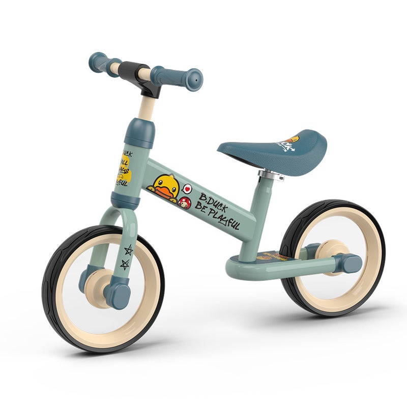 B.Duck - Kids Balance Bike, height-adjustable saddle, Anti-slip Handle & Wheels, Indoor/Outdoor Ride, Green, 3-5 Y - Image 1